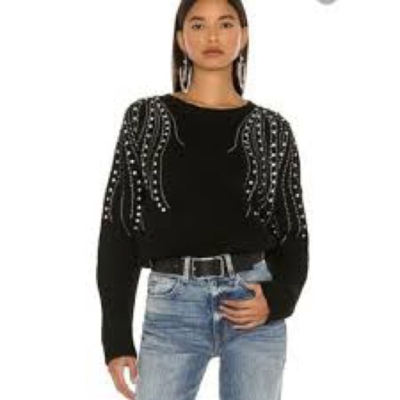 BB Dakota by Steve Madden Sweaters - BB Dakota Drip Too Hard Sweater in Black, Size XS